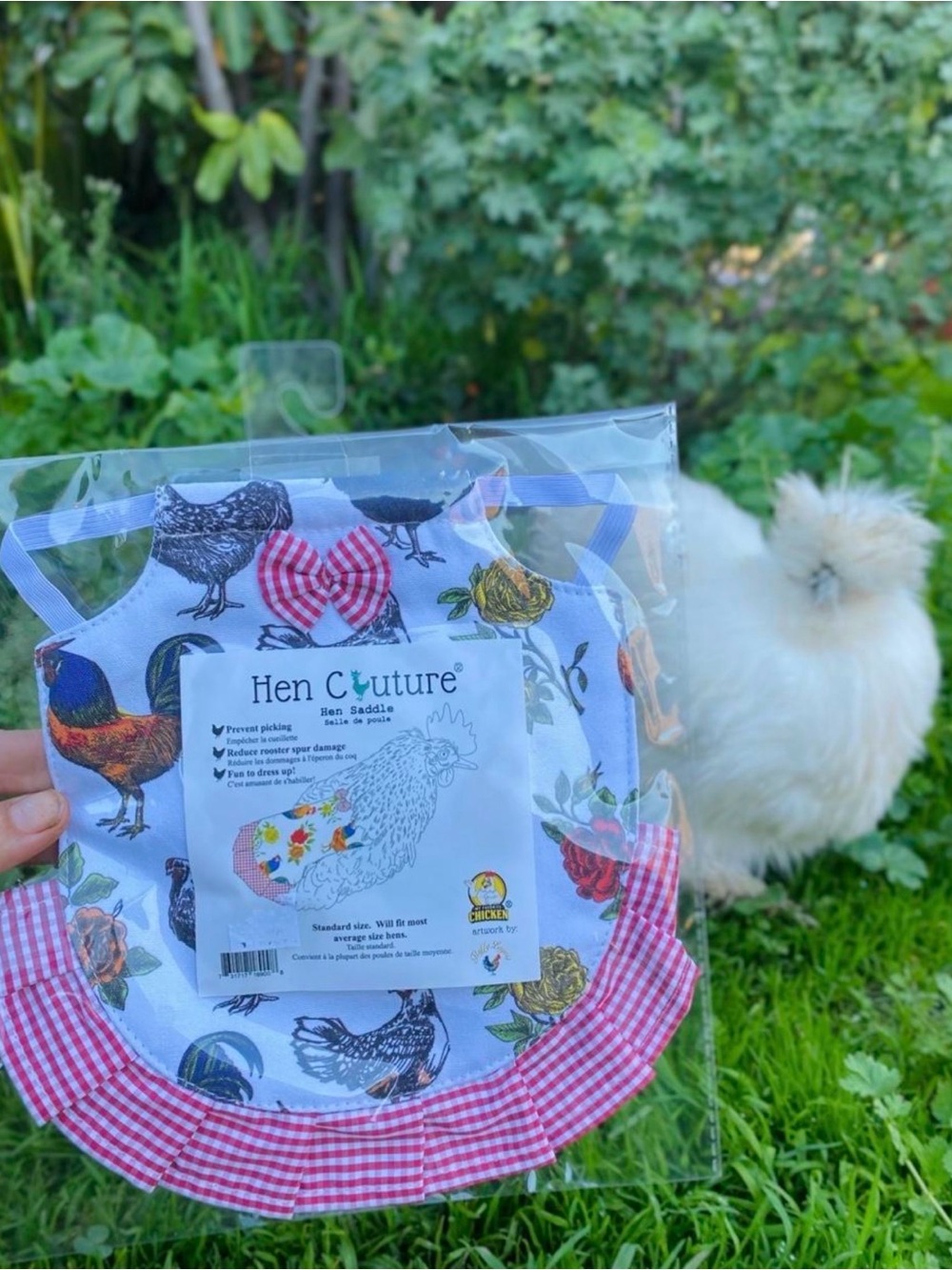 NWT Hen Couture Hen Saddle / Dress (handmade)
